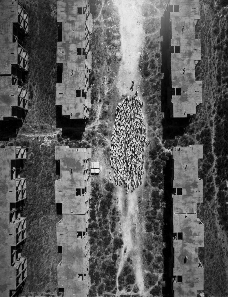El Primer Premio de este segundo concurso de fotografía sobre “Urbanizaciones Fantasma. Las cicatrices de la burbuja inmobiliaria ha sido para “Pastoreo entre vestigios” de Francisco Javier Domínguez García