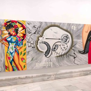 Algunas de las obras de la exposición «Elles».